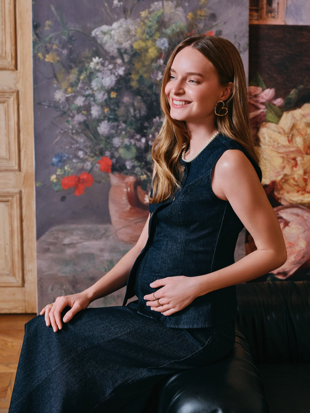 LCW Modest Crew Neck Women Jean Vest