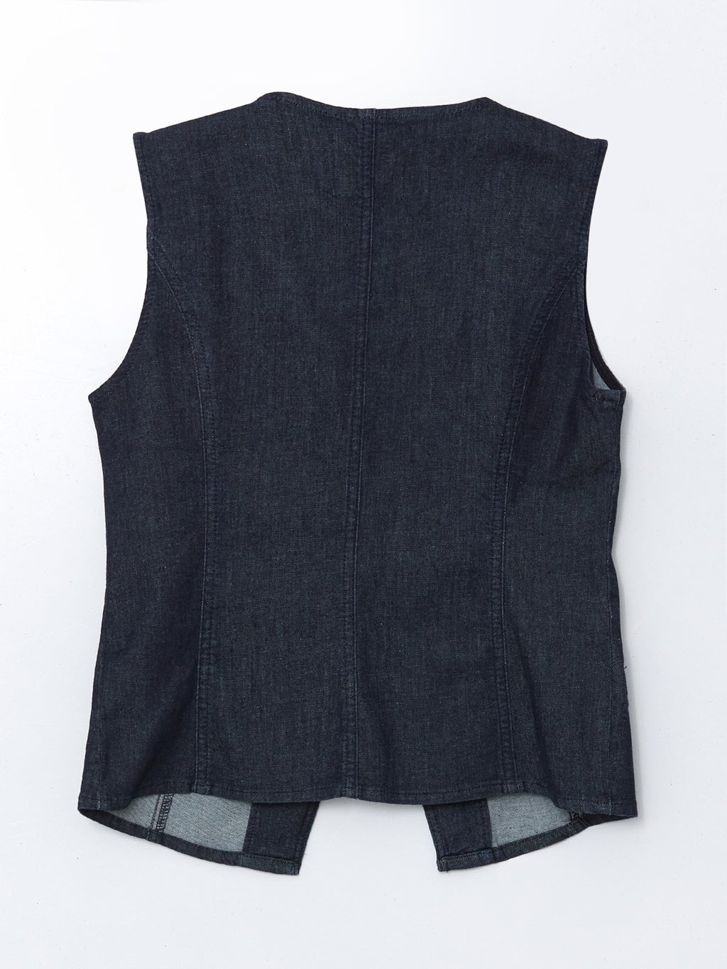 LCW Modest Crew Neck Women Jean Vest