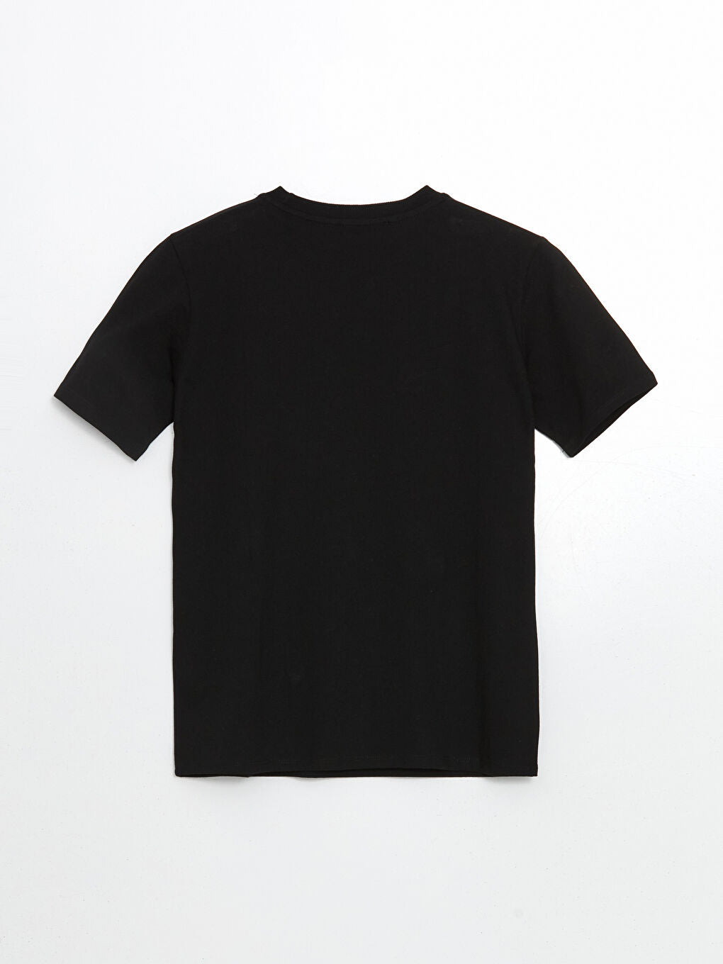 LCW Modest Black Crew Neck Stoned Women T-Shirt