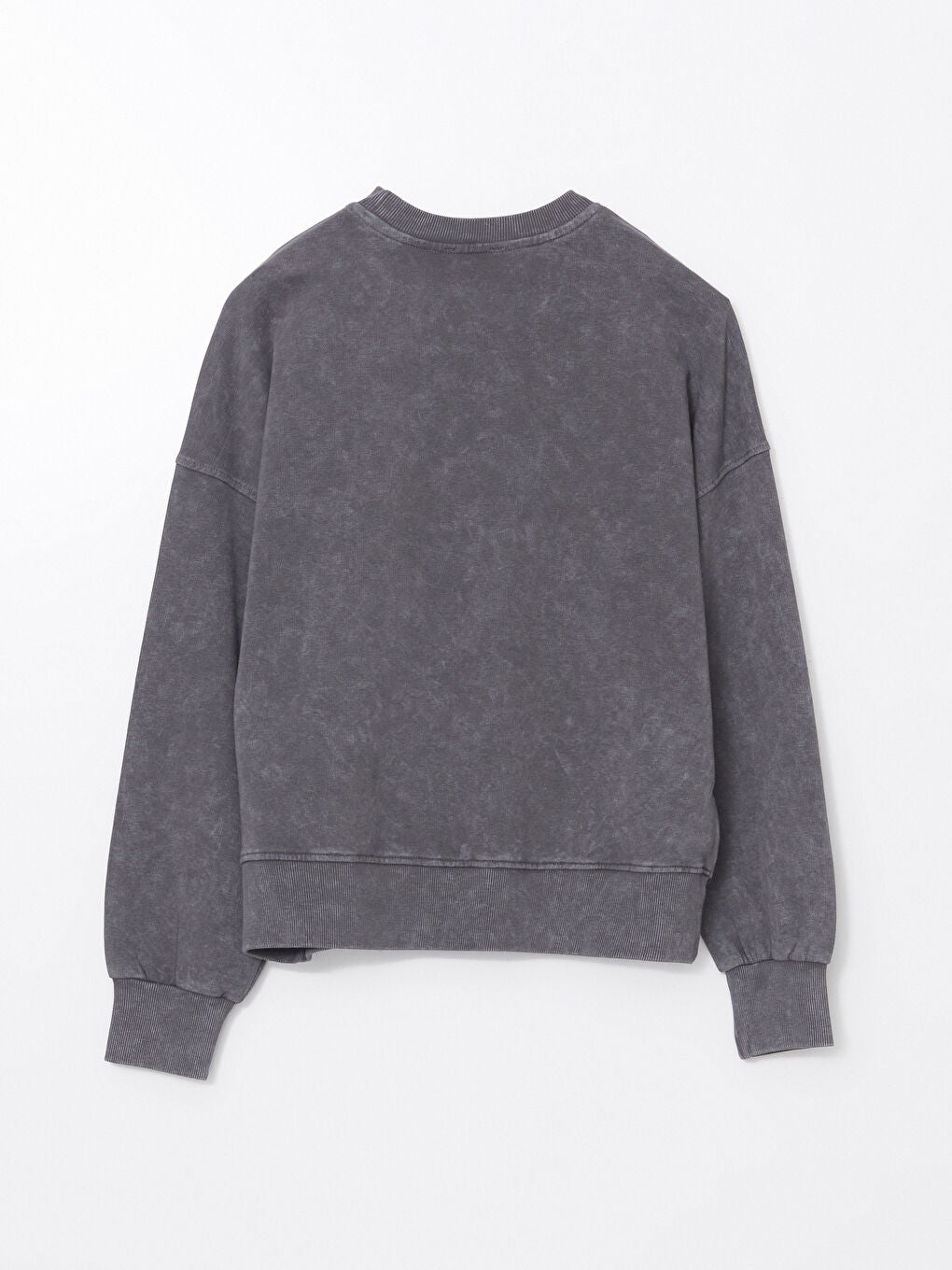 LCW Modest Anthracite Stone Oversize Women Sweatshirt Tunic