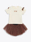 LCW Kids Printed Girls T-Shirt And Tutu Skirt 2-Pack