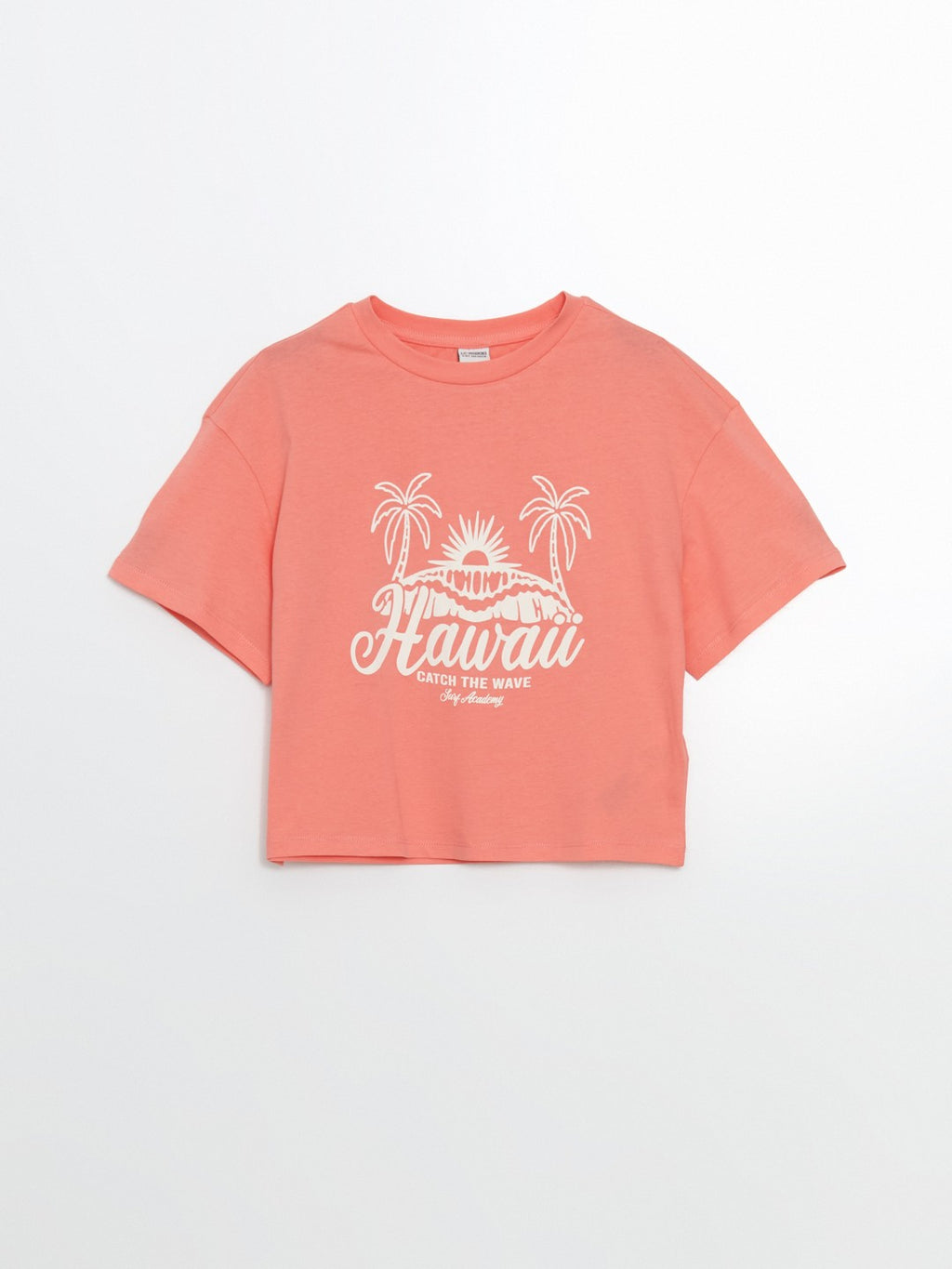 LCW Kids Crew Neck Floral Combed Cotton Girls T-Shirt