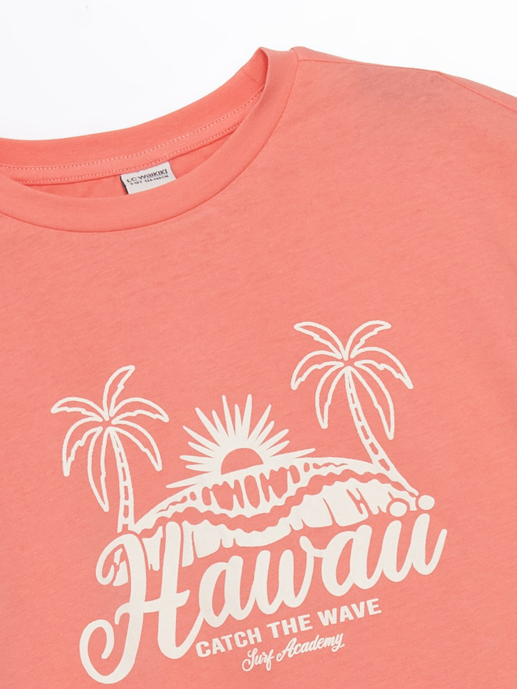 LCW Kids Crew Neck Floral Combed Cotton Girls T-Shirt