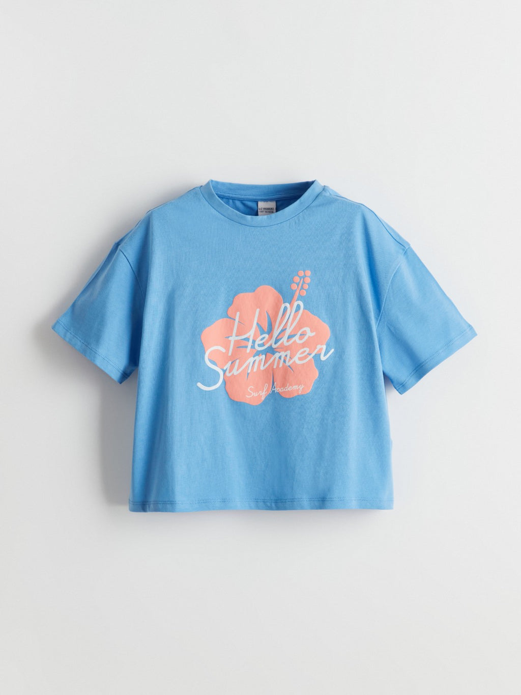 LCW Kids Crew Neck Floral Combed Cotton Girls T-Shirt