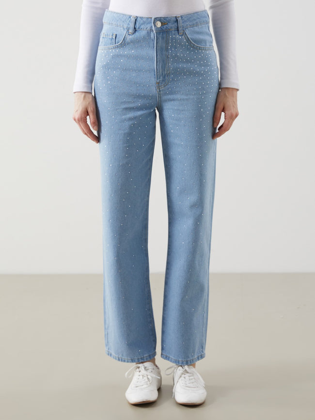 LCW Comfort Stoned Straight Fit Women Jeans Main Image