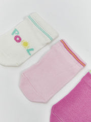 LCW Eco Printed Girls Booties Socks 3-Pack