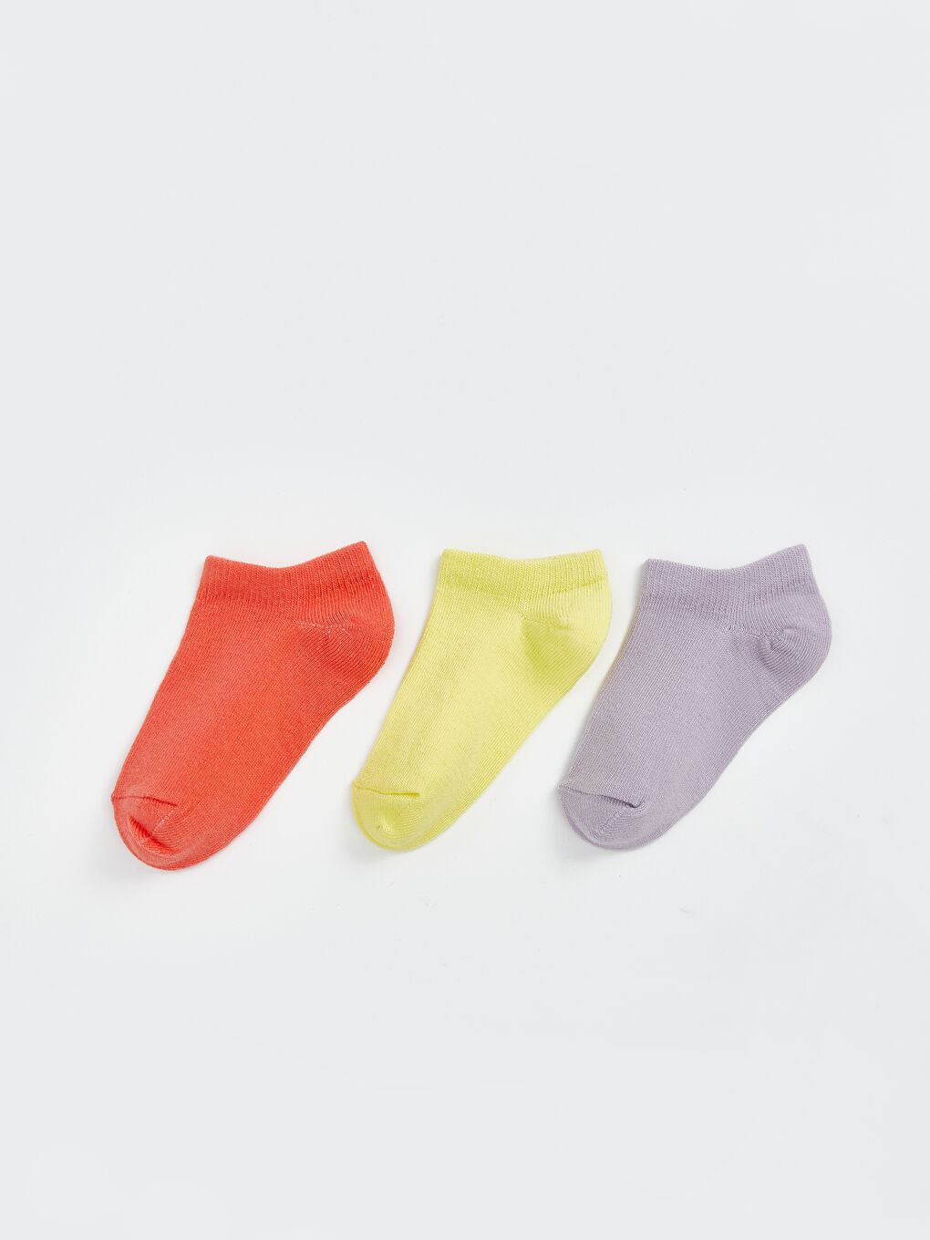 LCW ECO Orange Basic Baby Girl Booties Socks 3-Pack