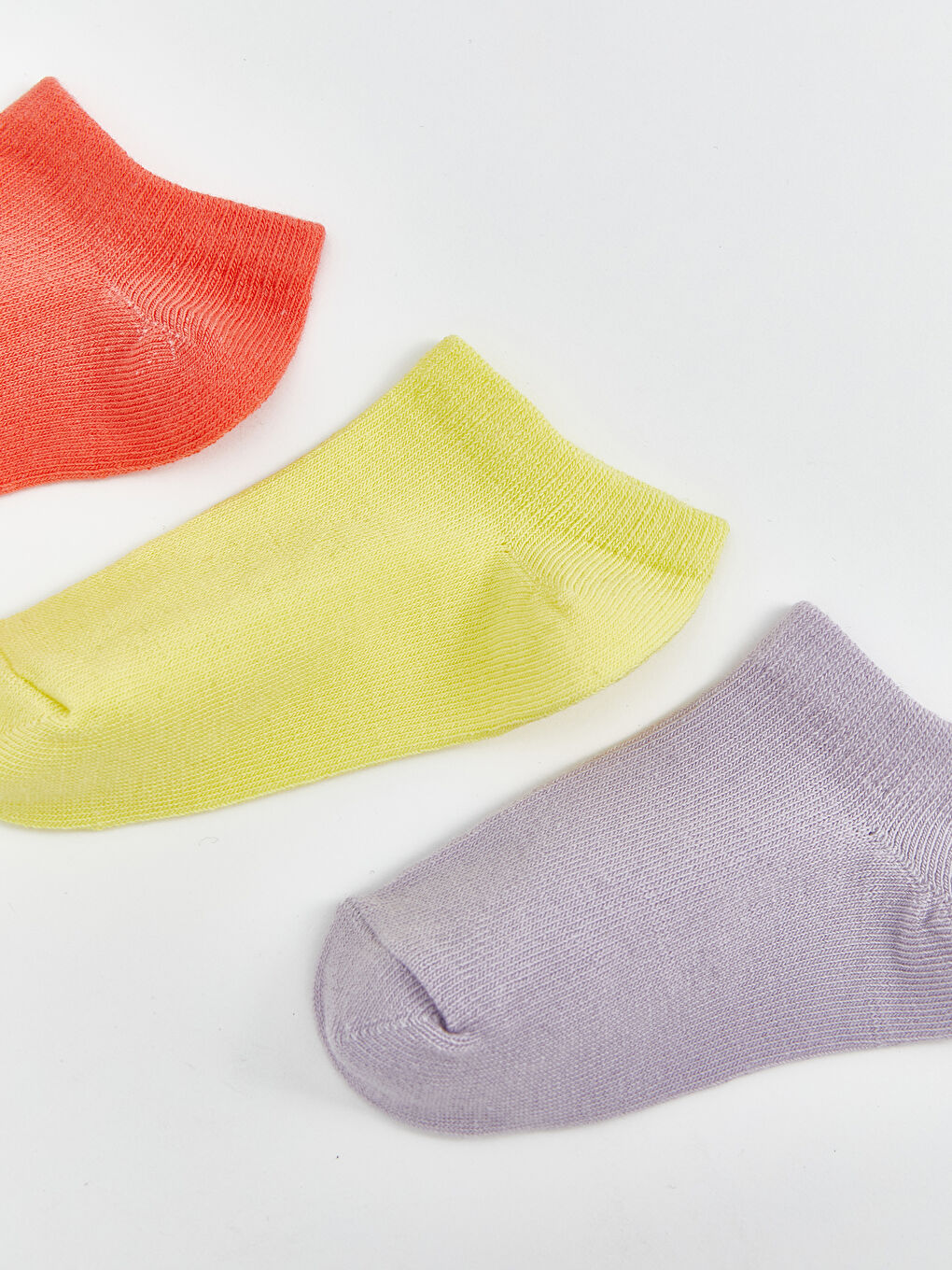 LCW ECO Orange Basic Baby Girl Booties Socks 3-Pack