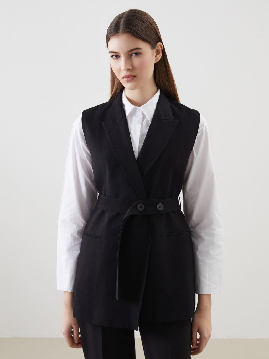 LCW Modest Jacket Collar Women Classic Vest