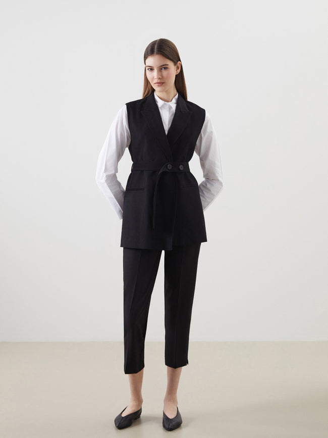 LCW Modest Jacket Collar Women Classic Vest Main Image