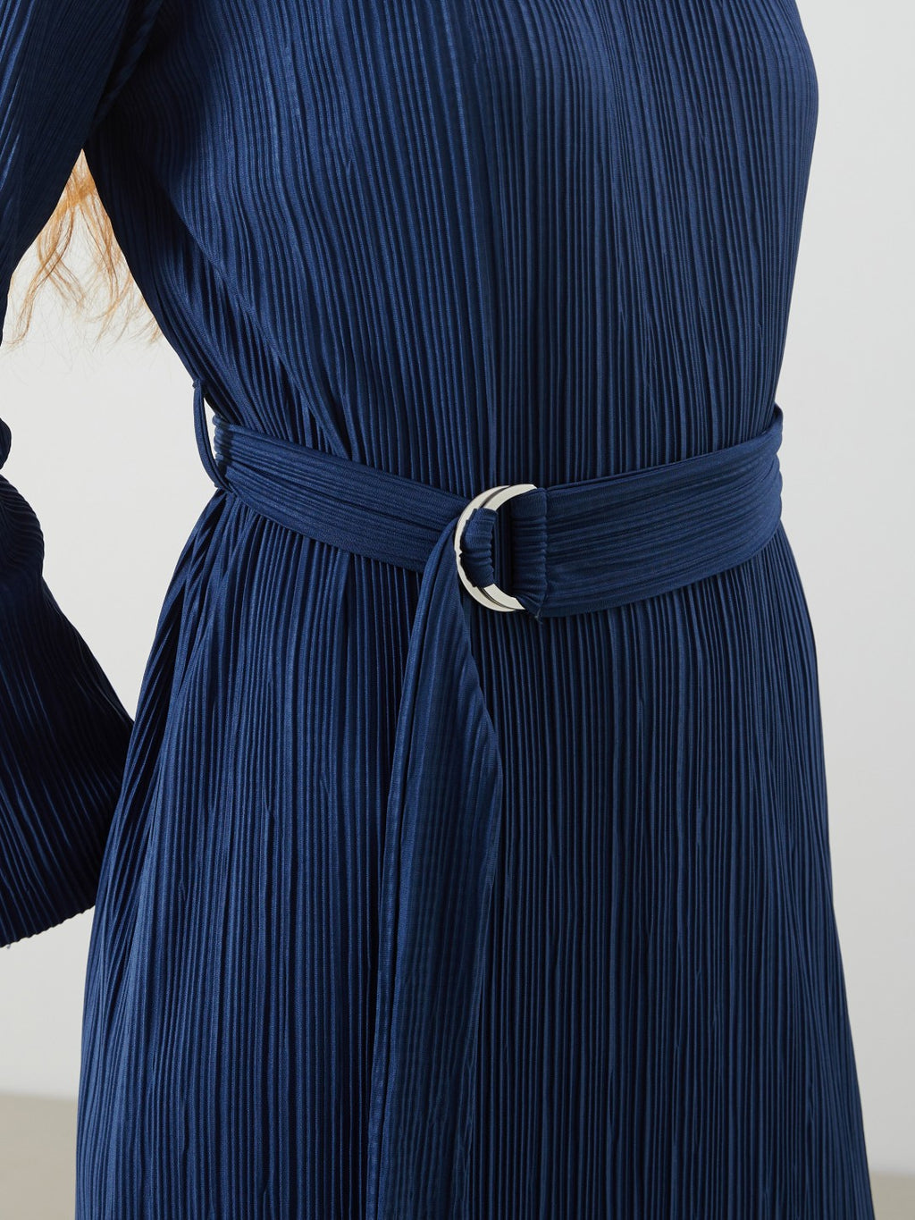 LCW Vision Crew Neck Textured Crinkle Women Dress