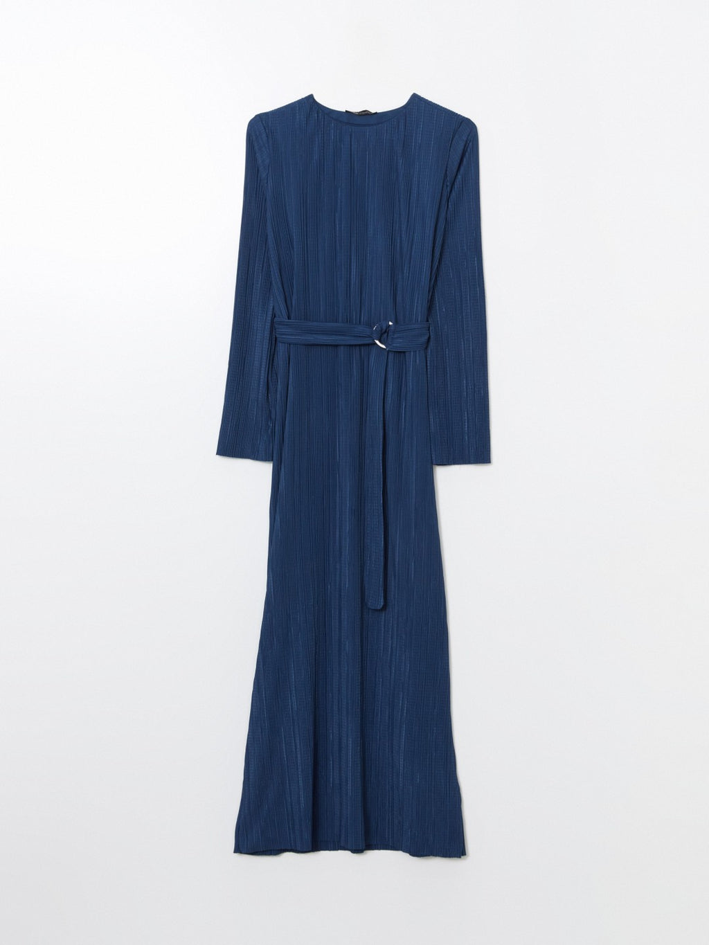 LCW Vision Crew Neck Textured Crinkle Women Dress