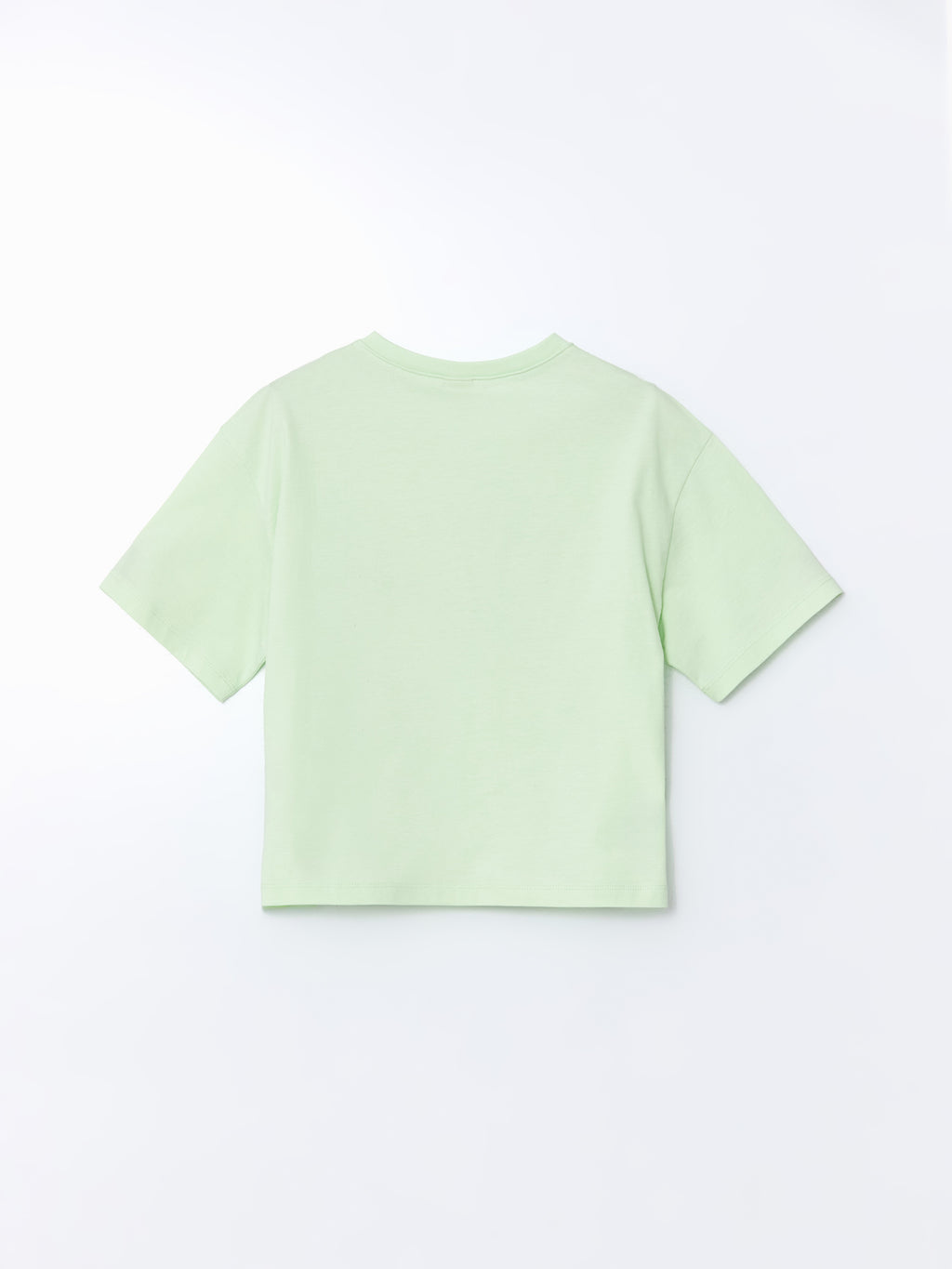 Crew Neck Girls Crop T-Shirt