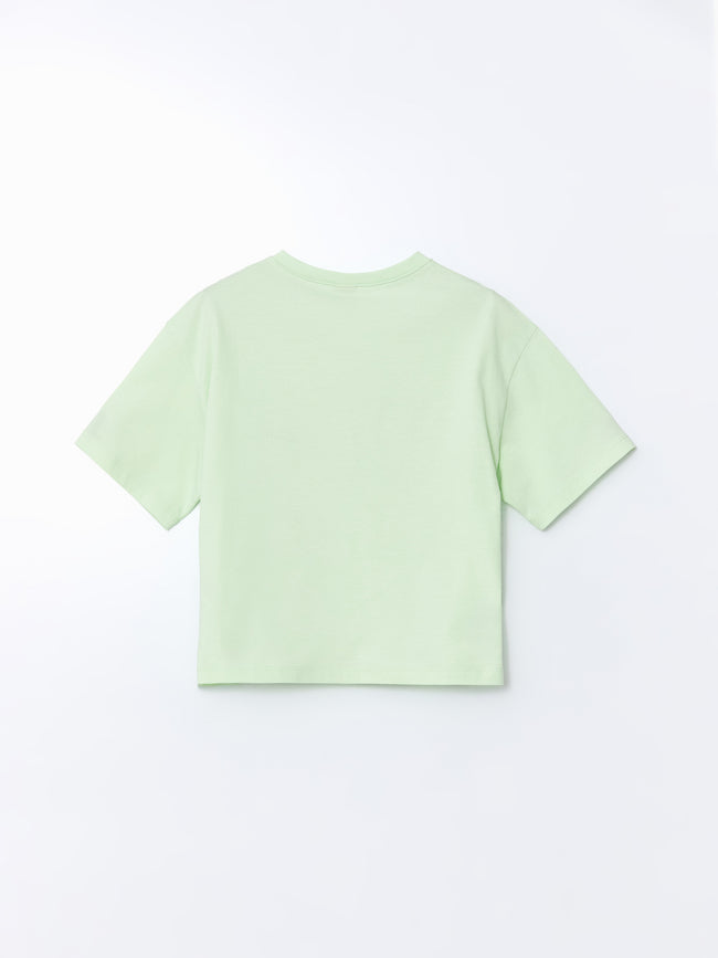 Crew Neck Girls Crop T-Shirt Main Image