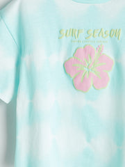 LCW Kids Crew Neck Floral Girls Crop T-Shirt