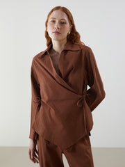 LCW Vision Double Breasted Collar Oversize Women Kimono