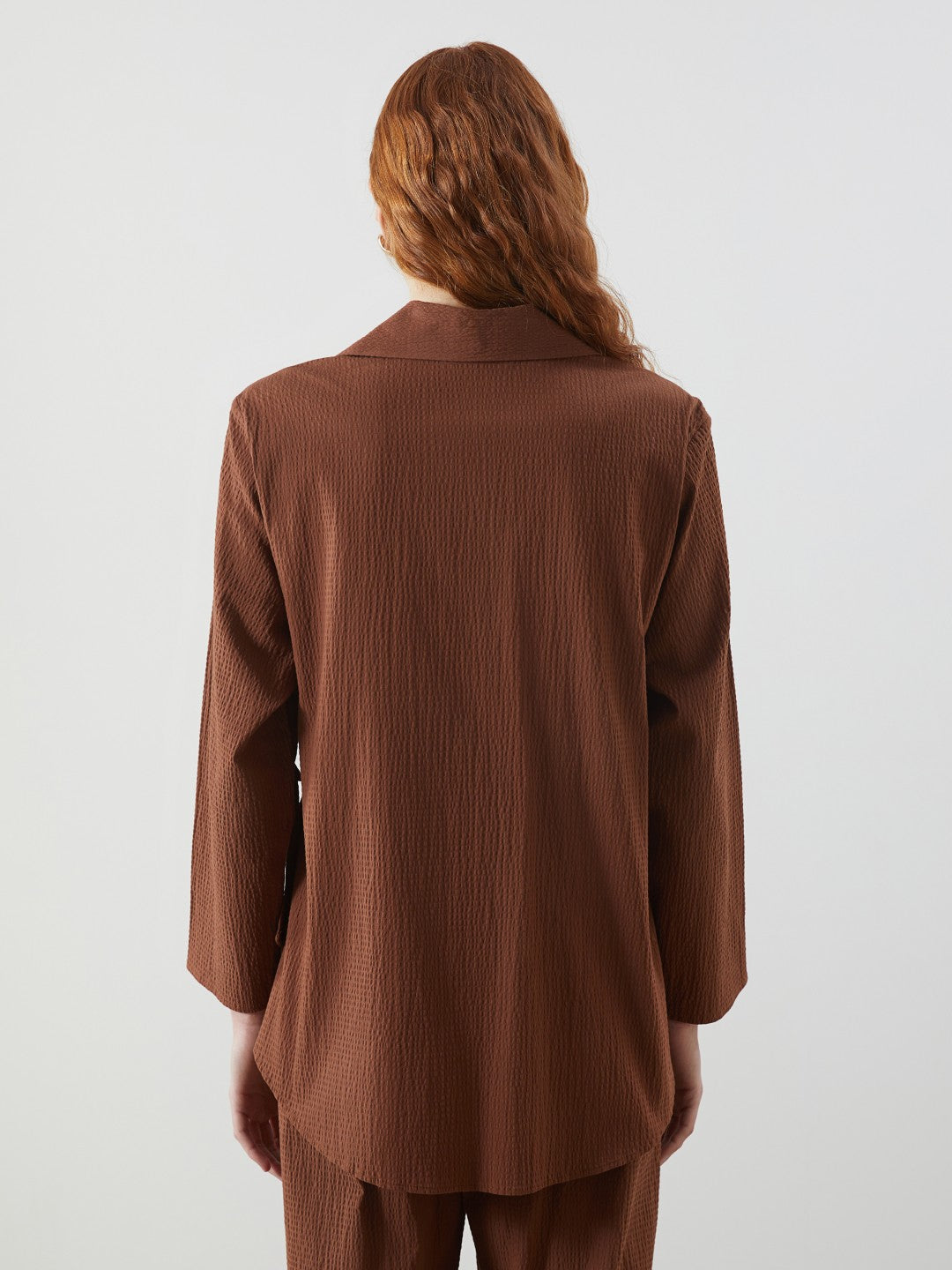 LCW Vision Double Breasted Collar Oversize Women Kimono