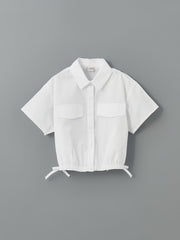 LCW Kids Basic Short Sleeve Girl Crop Shirt