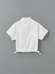 LCW Kids Basic Short Sleeve Girl Crop Shirt