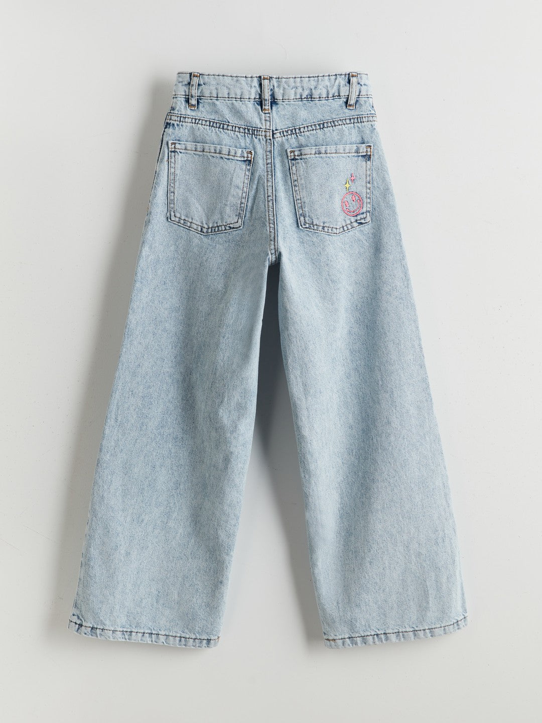 LCW Kids Embroidered Wideleg Girl Jeans