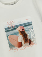 LCW Kids Crew Neck Girls T-Shirt