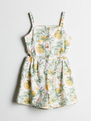 LCW Kids Square Neck Girl Jumpsuit