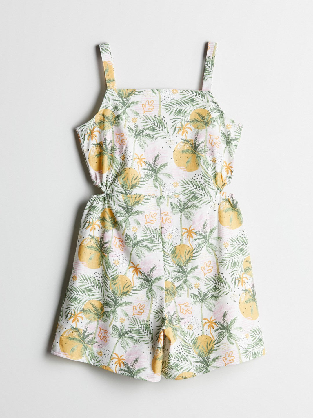 LCW Kids Square Neck Girl Jumpsuit