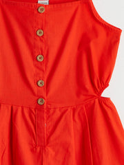 LCW Kids Square Neck Girl Jumpsuit