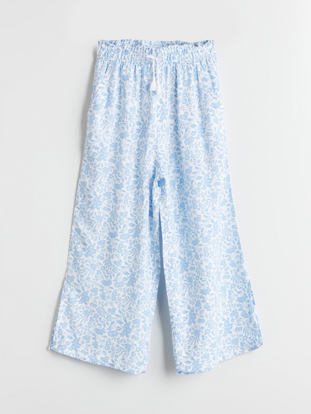 LCW Kids Elastic Waist Floral Girl Capri