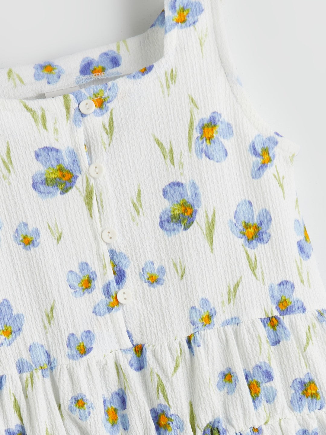 LCW Kids Square Neck Floral Girl Dress