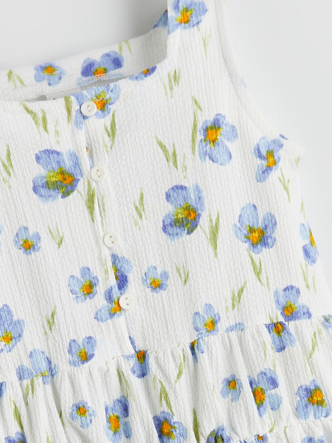 LCW Kids Square Neck Floral Girl Dress Main Image