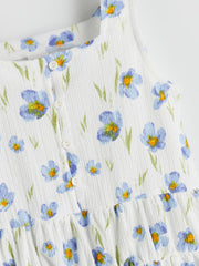LCW Kids Square Neck Floral Girl Dress