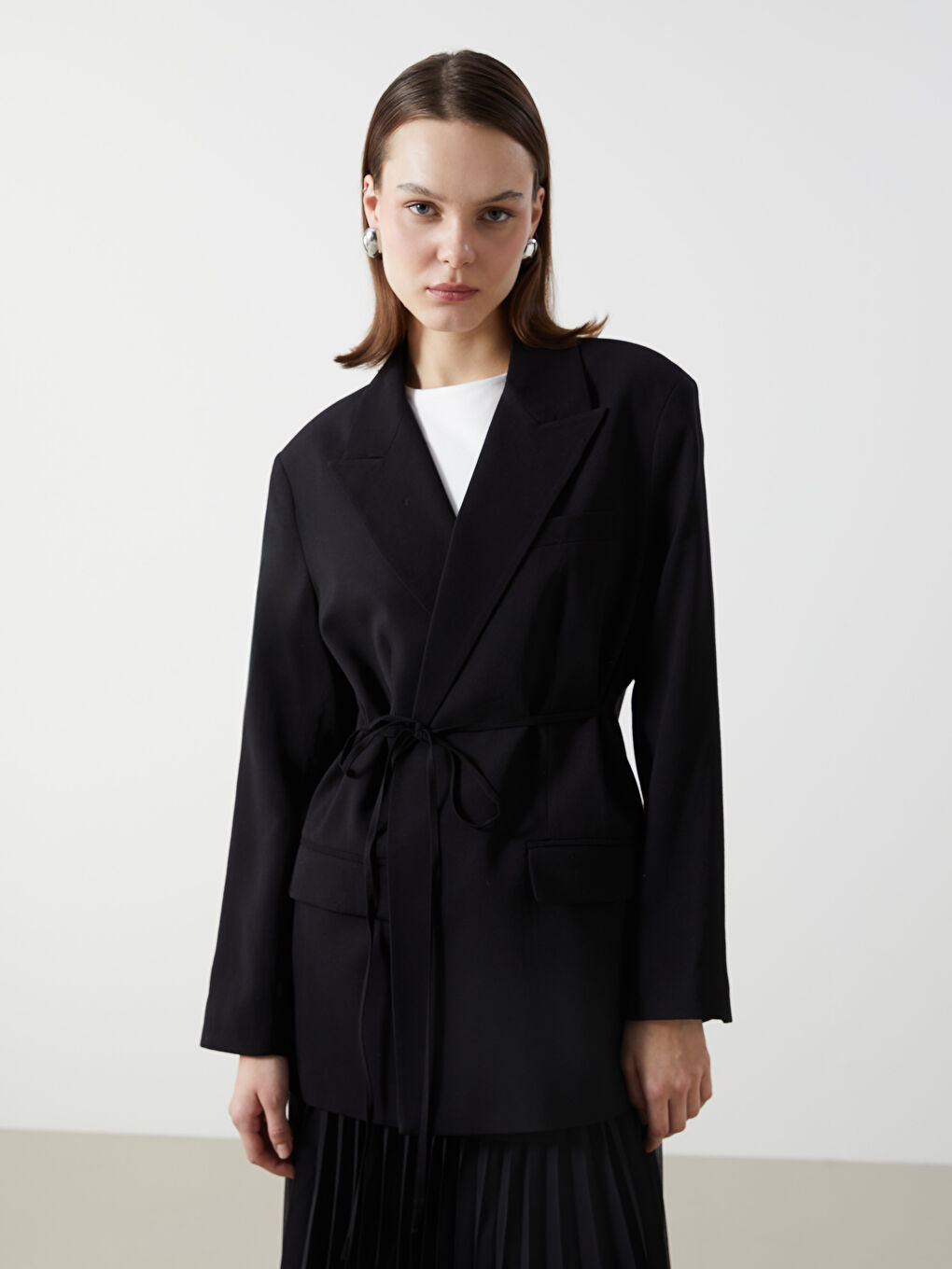 LCW Modest Beige Women Blazer Jacket