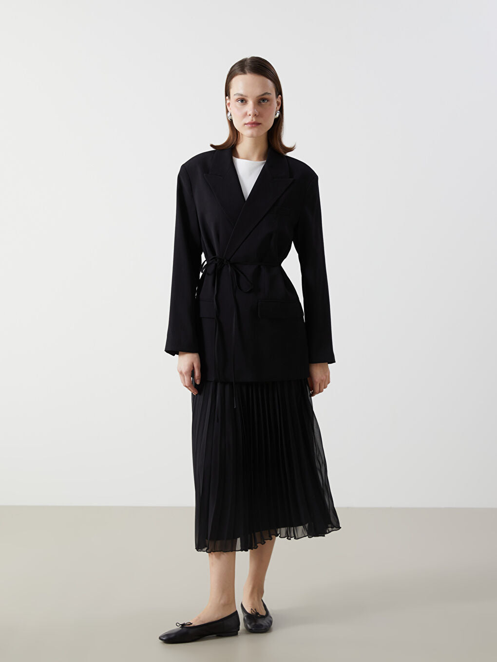 LCW Modest Beige Women Blazer Jacket