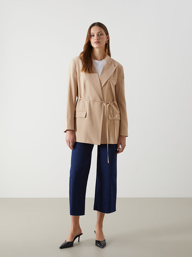 LCW Modest Beige Women Blazer Jacket Main Image