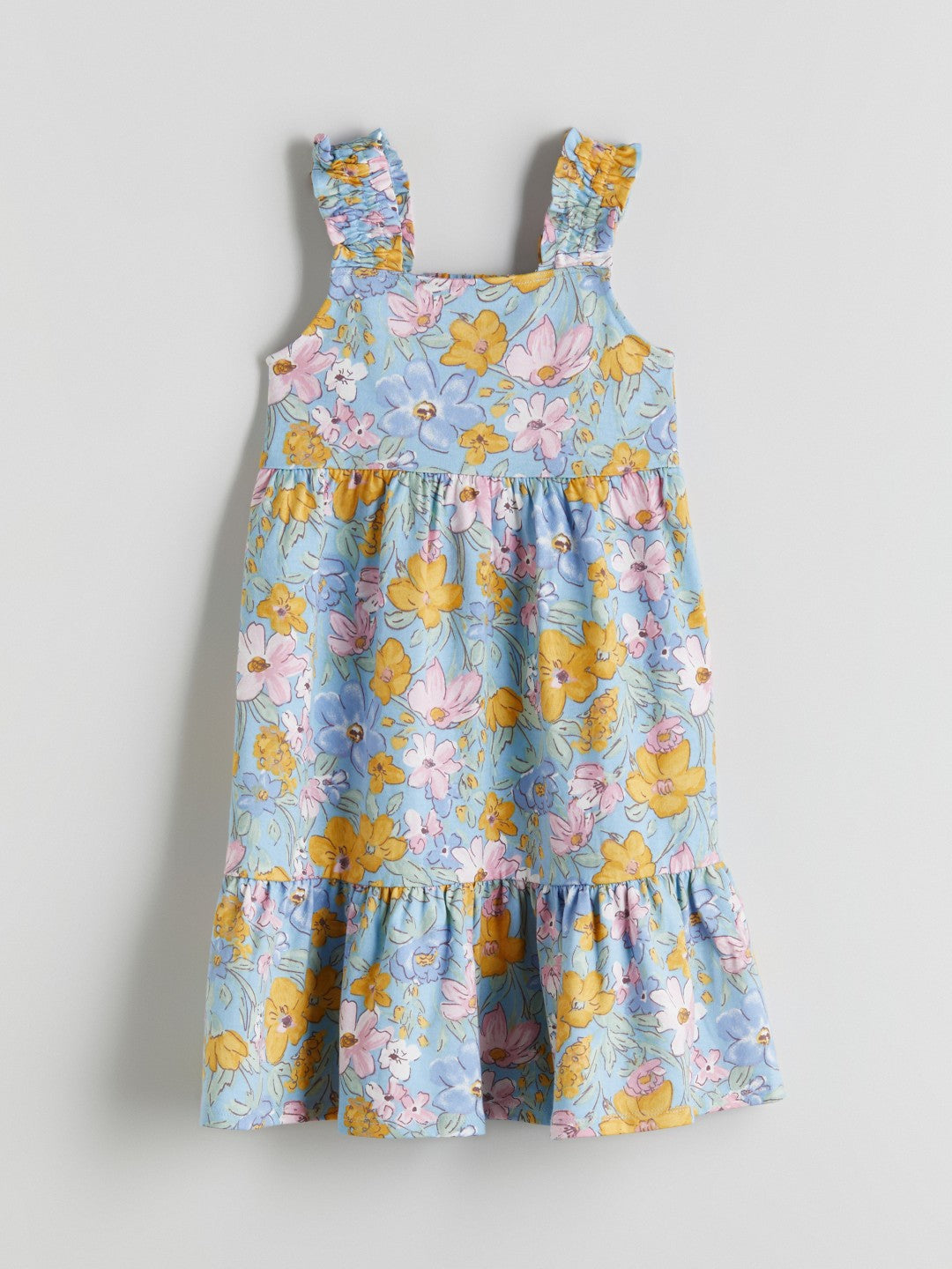 LCW Kids Square Neck Floral Girl Dress