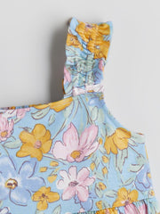 LCW Kids Square Neck Floral Girl Dress