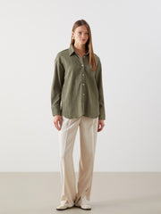 LCW Vision Oversize Textured Women Shirt
