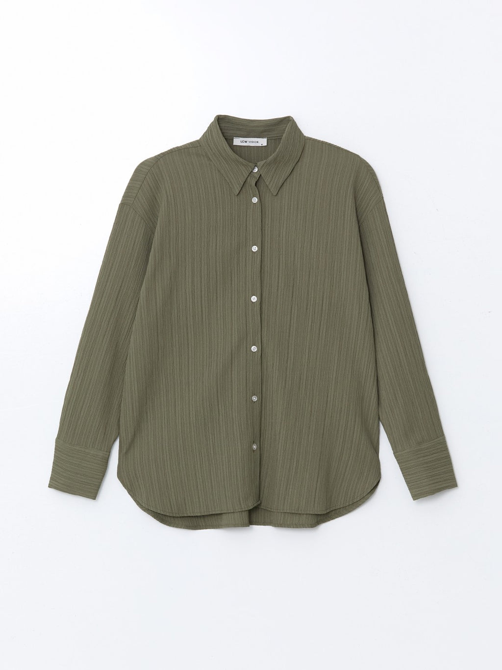 LCW Vision Oversize Textured Women Shirt