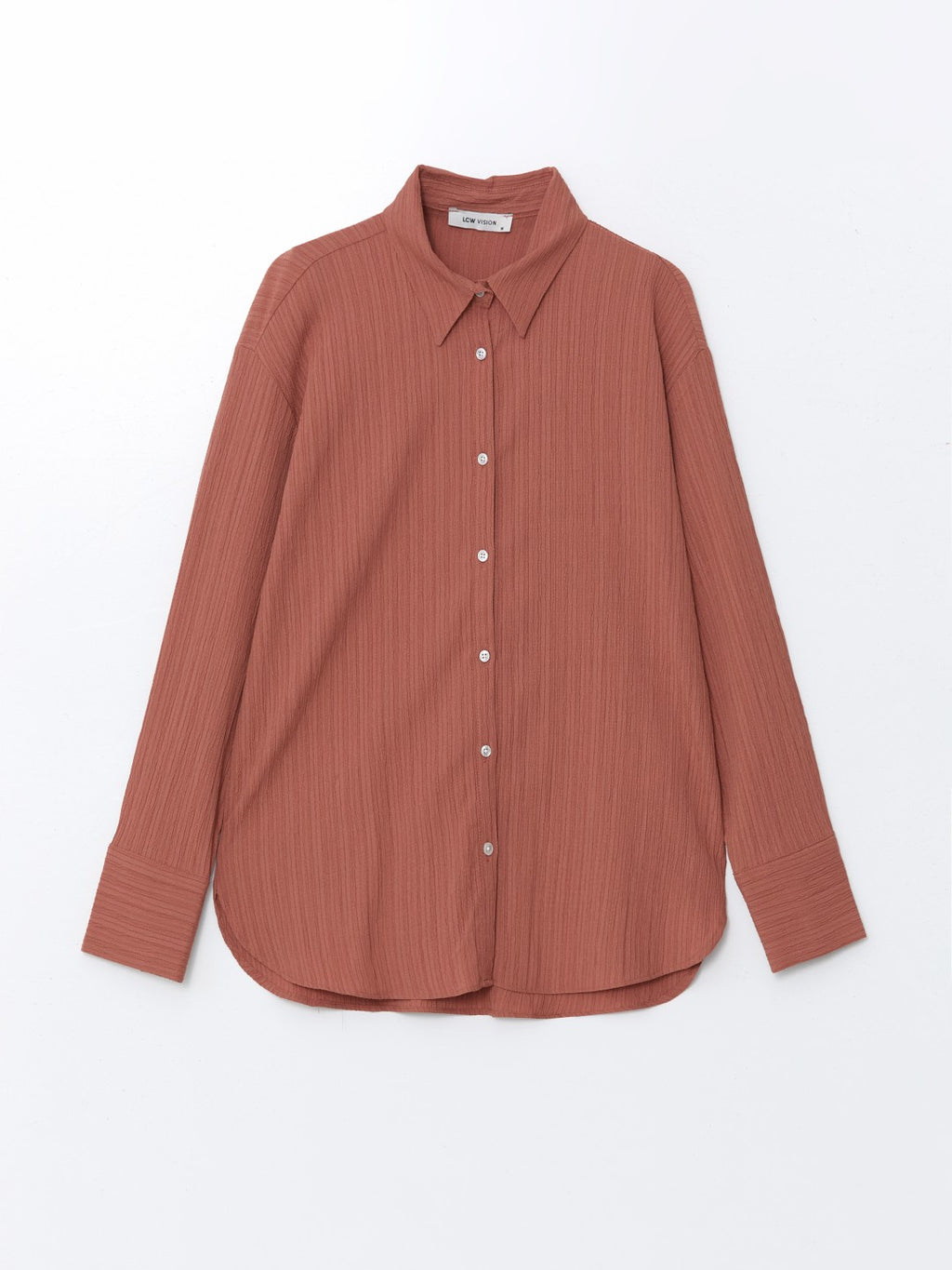 LCW Vision Oversize Textured Women Shirt