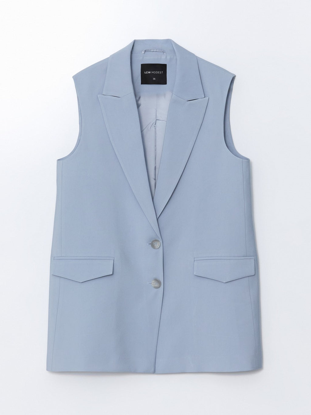 LCW Modest Jacket Collar Women Classic Vest