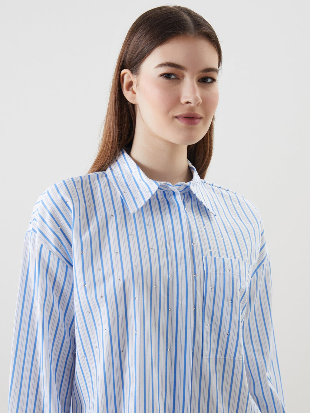 LCW Modest Stone Oversize Women Shirt Tunic