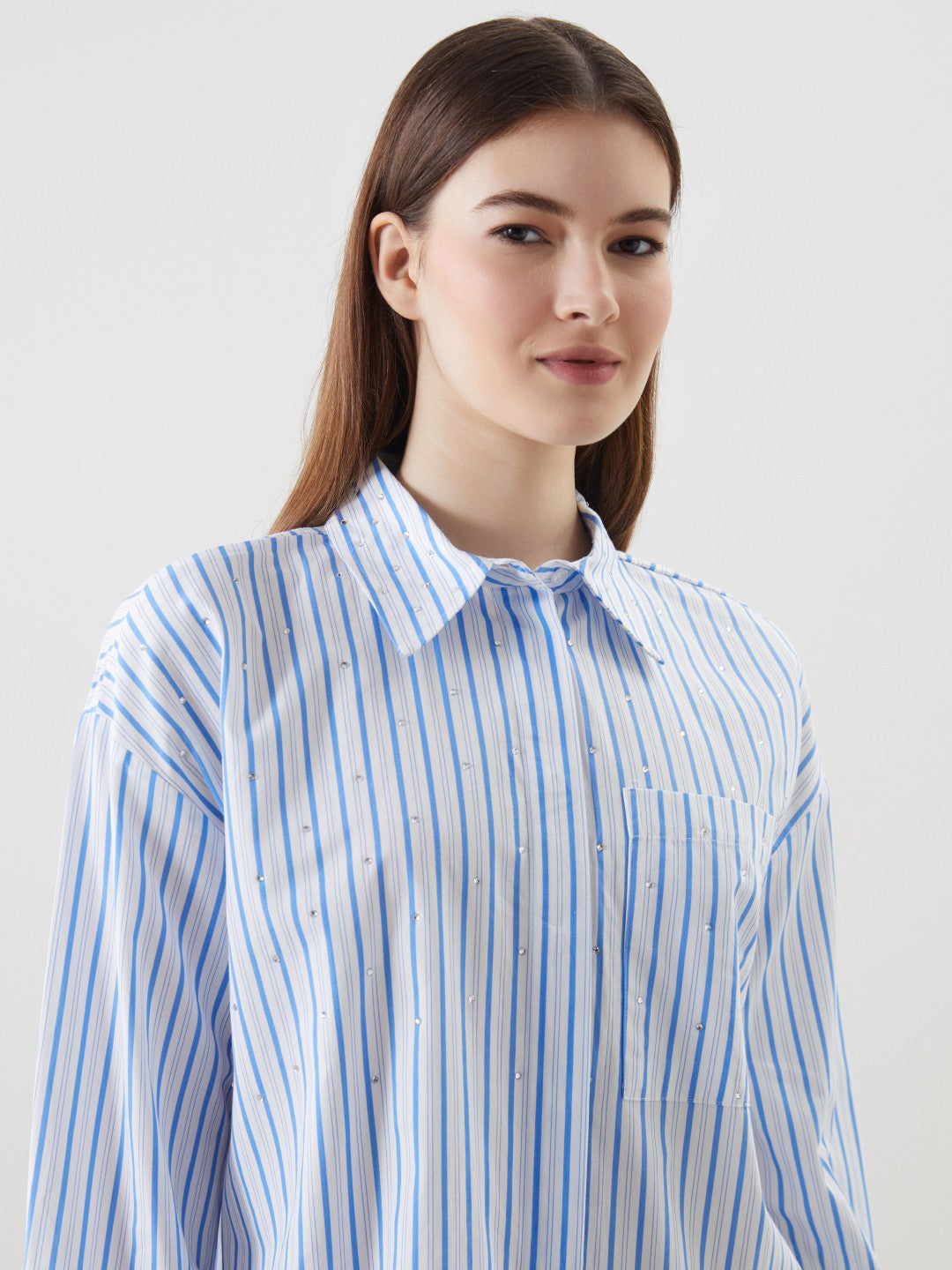 LCW Modest Stone Oversize Women Shirt Tunic