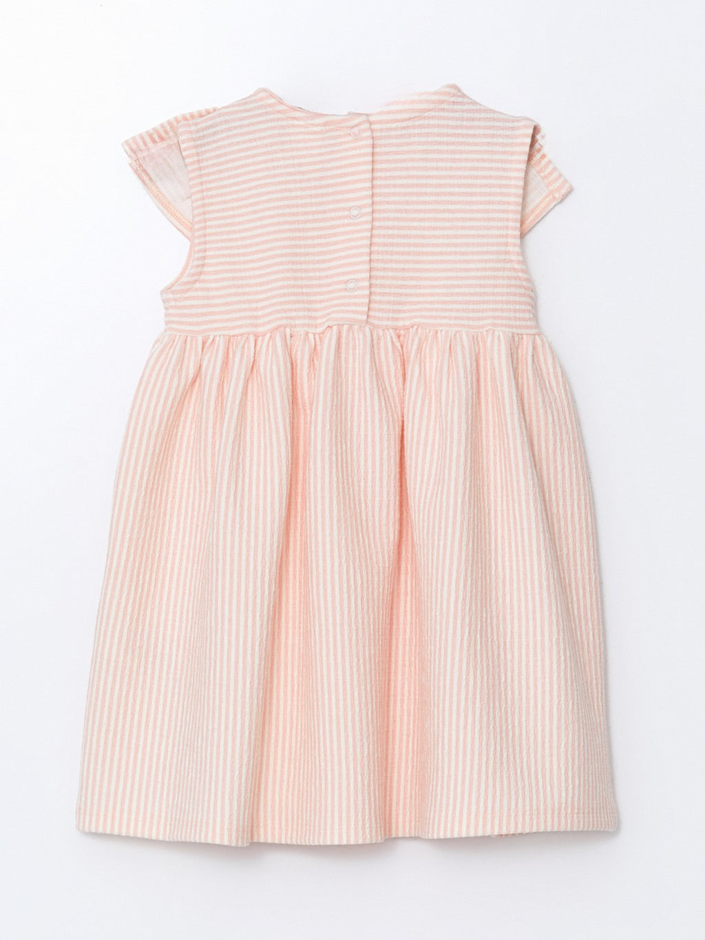 LCW Baby Ecru Striped Baby Girl Interlock Dress