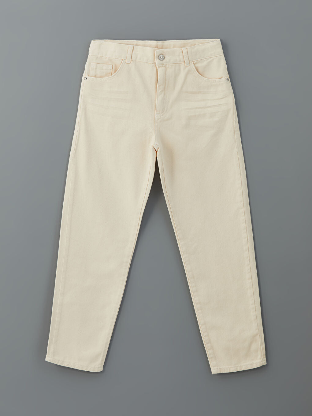 LCW Kids Beige Adjustable Waist Elastic Boy Jean Trousers