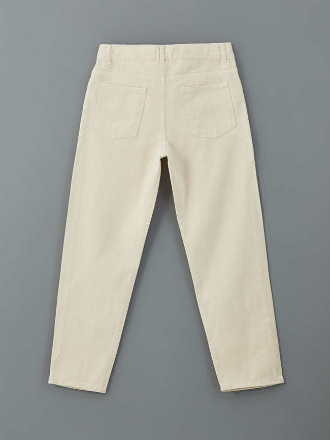 LCW Kids Beige Adjustable Waist Elastic Boy Jean Trousers Main Image