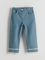LCW Kids Blue Elastic Waist Girl Jeans