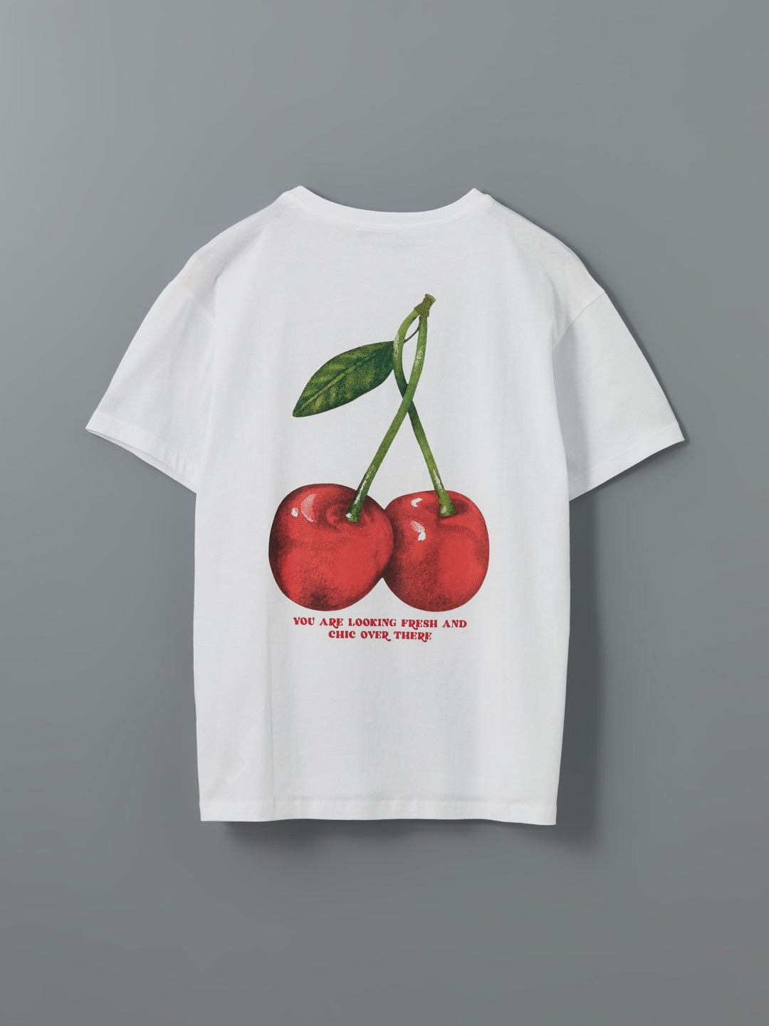 Xside Crew Neck Cherry Printed Women T-Shirt