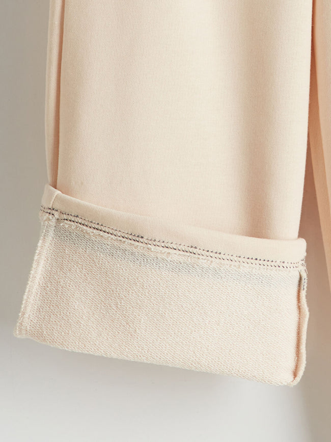 LCW Kids Beige Elastic Waist Printed Girls Trousers Main Image