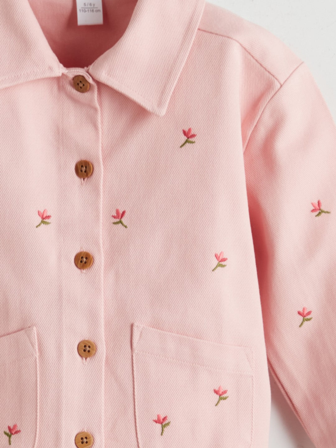 LCW Kids Flower Embroidered Girls Jacket